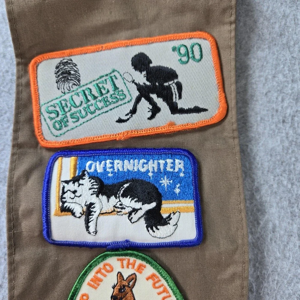 Vintage Girl Scouts U.S.A. Bundle Girls One Size‎ Multicolor Scarf Patchwork